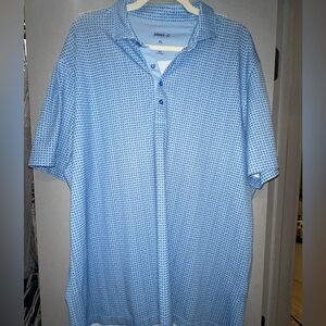 Johnnie-O Light Blue Pattern Polo